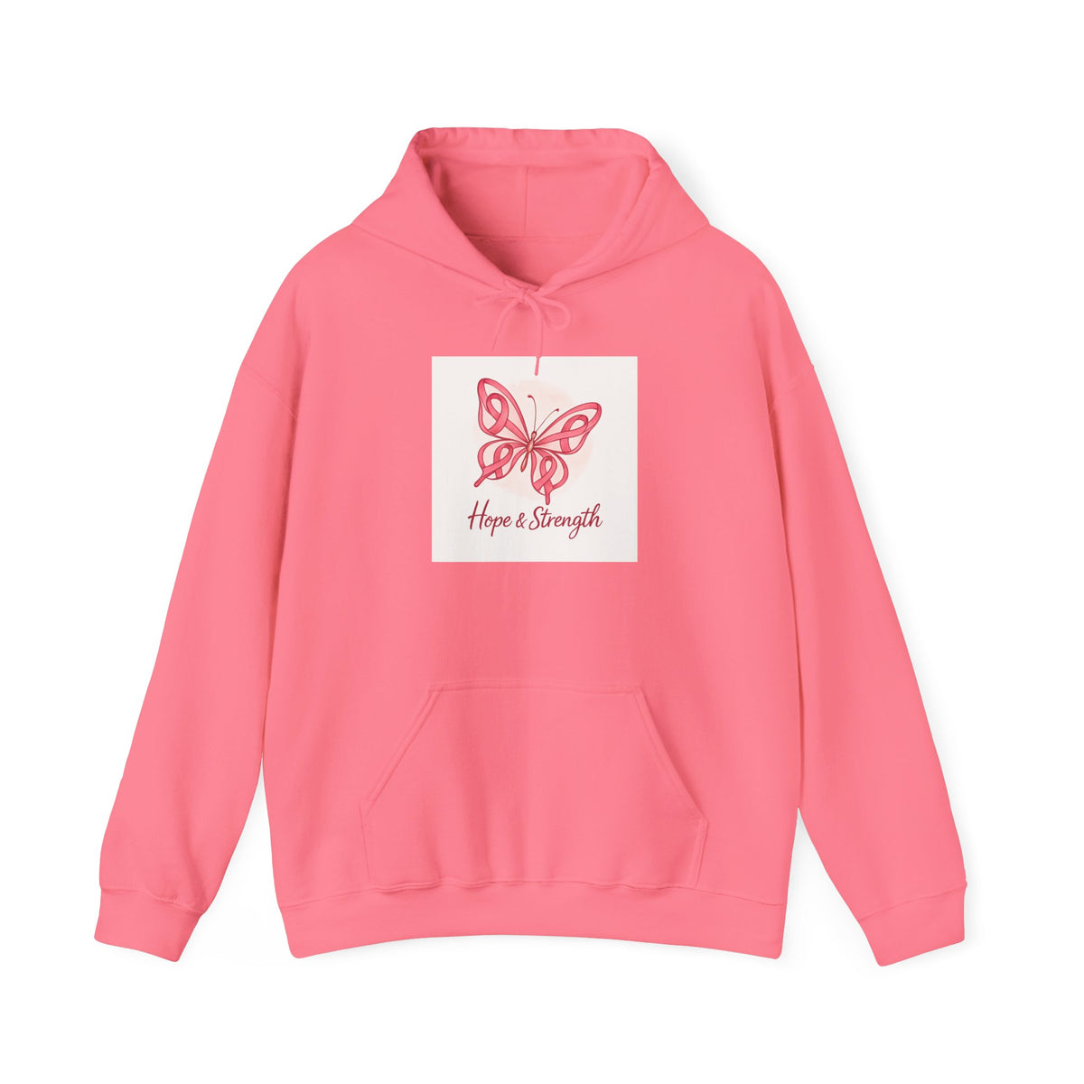 Hope & Strength Butterfly Hoodie | Unisex Heavy Blend Sweatshirt | Gift for Her, Inspirational Apparel, Comfort Wear, Spring Fashion
