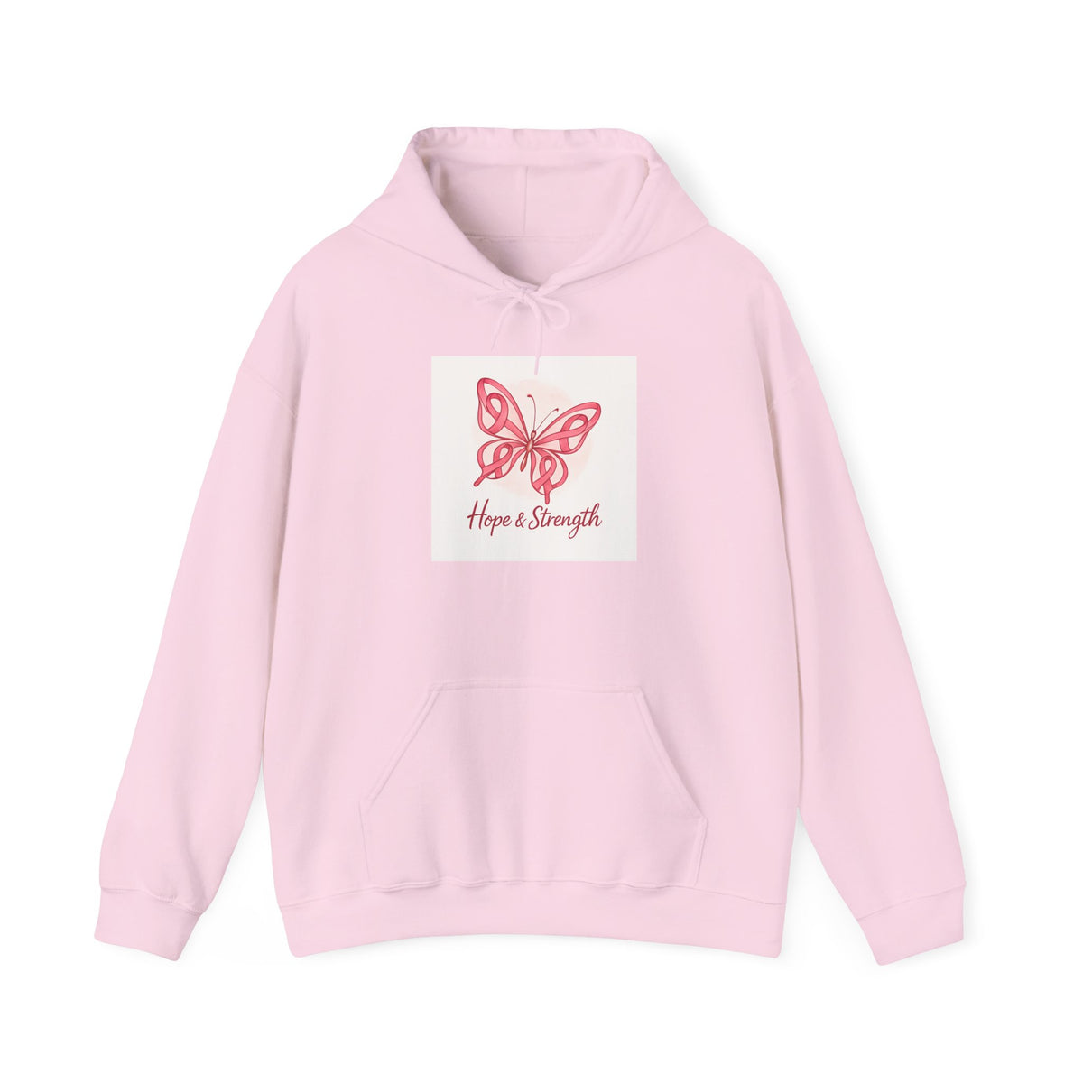 Hope & Strength Butterfly Hoodie | Unisex Heavy Blend Sweatshirt | Gift for Her, Inspirational Apparel, Comfort Wear, Spring Fashion