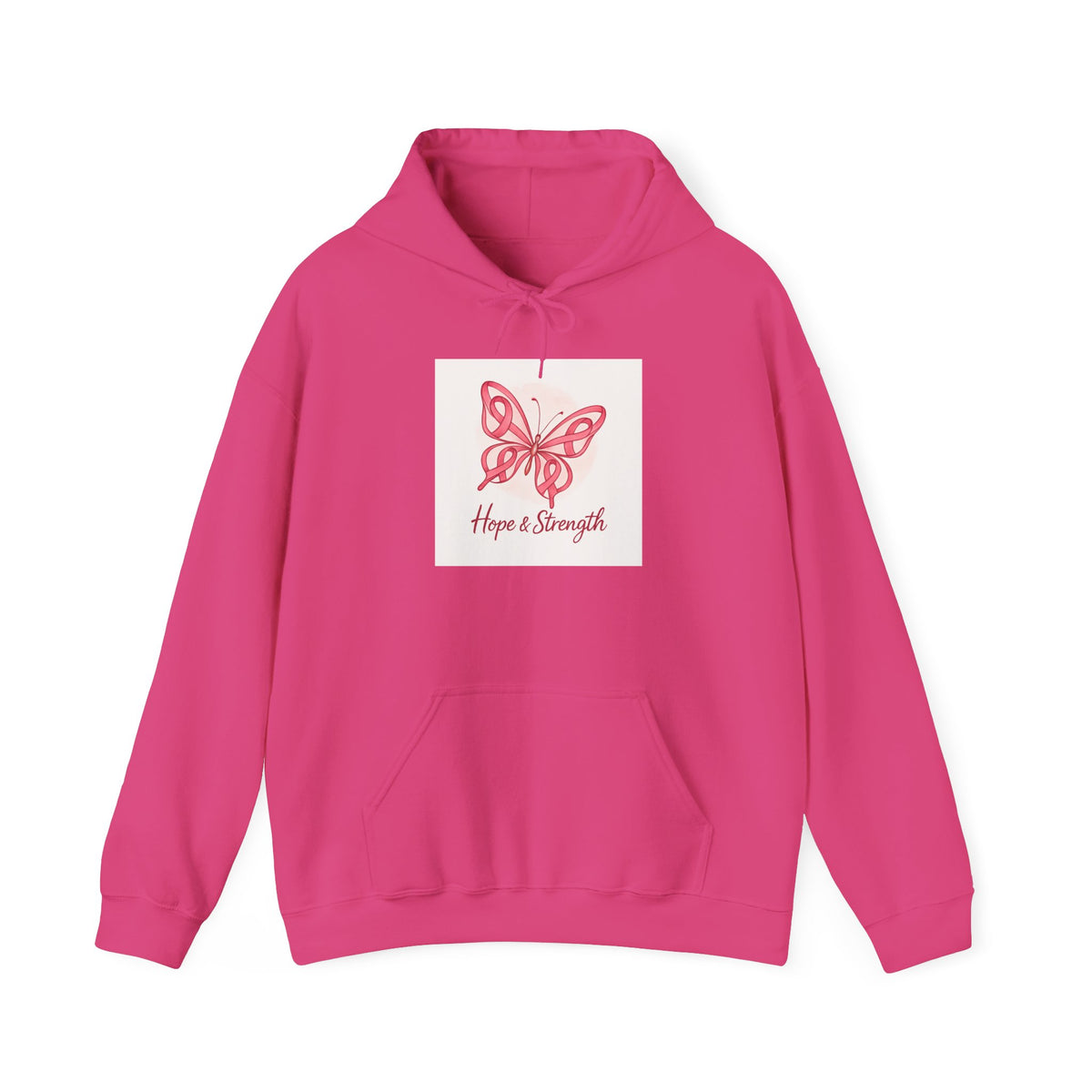 Hope & Strength Butterfly Hoodie | Unisex Heavy Blend Sweatshirt | Gift for Her, Inspirational Apparel, Comfort Wear, Spring Fashion