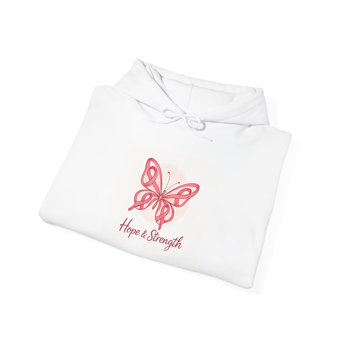 Hope & Strength Butterfly Hoodie | Unisex Heavy Blend Sweatshirt | Gift for Her, Inspirational Apparel, Comfort Wear, Spring Fashion